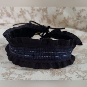 Handmade Gothic Blue Plaid Choker - Flawed